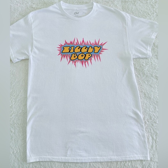 White Tee with Vibrant Graphic - Picture 1 of 4